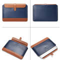 Horizontal Microfiber Color Matching Notebook Liner Bag, Style: Liner Bag+Power Bag(Black + Brown...
