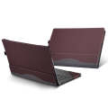For Samsung Galaxy Book 3 Pro 14 Inch Leather Laptop Anti-Fall Protective Case(Wine Red)