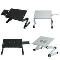 T8 Aluminum Alloy Folding & Lifting Laptop Desk Office Desk Heightening Bracket with Fan & Mouse ...