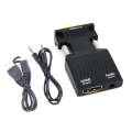 HW-2217 VGA to HDMI Converter With Audio Computer Host to HD Converter(Black)