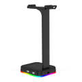 RGBD9 RGB Headset Stand Color-Changing Gaming Headset Stand Gaming Headset Display Stand with Dua...