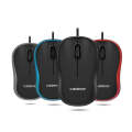 3 PCS Cadeve M220 3 Keys USB Wired Fashion Portable Mouse(Black Red)