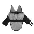 Summer Anti-Mosquito Breathable And Comfortable Horse Mask XL(Black)