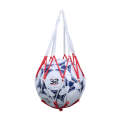 Bold Solid Mesh Ball Storage Bag(Red White)