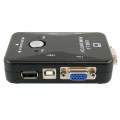 HW1701  2 into 1 out KVM Switcher 2 Port Manual VGA Switch USB With Keyboard Mouse Switching(Black)