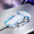 MOROSE GM20 7 Keys Game Wired Mouse Competitive Machinery Mouse(Audio Version White)