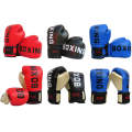QUANSHENG QS19 Letter Pattern Boxing Training Gloves Sanda Fight Gloves, Size: Junior Type(Blue)