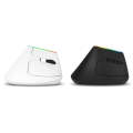 DELUX M618C 6 Keys 1600 DPI RGB Vertical Wireless Bluetooth Dual Mode Mouse(Black)