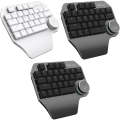 DELUX T11 29 Keys Single-Hand Keyboard Shortcut Key Speech Tool Flat Keyboard, Colour: Black
