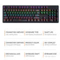 LEAVEN K880 104 Keys Gaming Green Axis Office Computer Wired Mechanical Keyboard, Cabel Length:1....