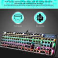 104 Keys Green Shaft RGB Luminous Keyboard Computer Game USB Wired Metal Mechanical Keyboard, Cab...