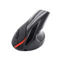 HH-111 5 Keys Wireless Vertical Charging Mouse Ergonomics Wrist Protective Mouse(Iron Gray)