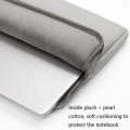 Baona BN-Q001 PU Leather Laptop Bag, Colour: Gray + Power Bag, Size: 13/13.3/14 inch