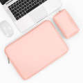 Baona BN-Q001 PU Leather Laptop Bag, Colour: Pink + Power Bag, Size: 11/12 inch