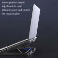 ICE COOREL Laptop Aluminum Alloy Radiator Fan Silent Notebook Cooling Bracket, Colour: Six-Fan Tu...