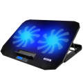 ICE COOREL N106 Laptop Base Adjustment Radiator Dual-Fan Notebook Cooling Bracket, Colour: Flagsh...
