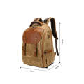 K805 Waterproof Batik Canvas Camera Backpack Outdoor Liner Shoulder Photography Bag(Grey)