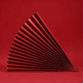 69x39cm Photo Props Hard Cardboard Folding Fan Photography Background Folded Paper(01 Red Wine)