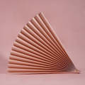 69x39cm Photo Props Hard Cardboard Folding Fan Photography Background Folded Paper(03 Peach Pink)