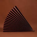 69x39cm Photo Props Hard Cardboard Folding Fan Photography Background Folded Paper(07 Chocolate)
