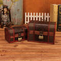 Jewelry Storage Box Retro Wooden Treasure Box Shooting Props DecorationSpecification 2 PCS/...