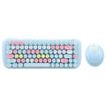 MOFii Candy Punk Keycap Mixed Color Wireless Keyboard and Mouse Set(Elegant Blue)