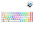 T8 68 Keys Mechanical Gaming Keyboard RGB Backlit Wired Keyboard, Cable Length:1.6m(White Green S...