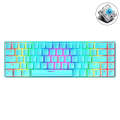 T8 68 Keys Mechanical Gaming Keyboard RGB Backlit Wired Keyboard, Cable Length:1.6m(Blue Green Sh...