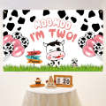 180x110cm Cartoon Cow Theme Birthday Party Decoration Background Cloth Photography Banner(2023SRB...