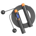 Fitness Smart Counting Slub Wire Skipping Rope Dual Purpose Corded / Cordless Jump Rope(Black Yel...