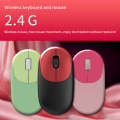 FV-W10  86-Keys 2.4G Wireless Keyboard and Mouse Set(Pink Mixed)