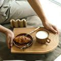 Large Elliptical  Wooden Tray Photography Shooting Props