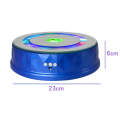 LED Light Electric Rotating Turntable Display Stand Video Shooting Props Turntable(Blue)