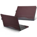 Laptop PU Leather Protective Case For IdeaPad C340 14 inch(Wine Red)