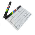 30 X 25cm English Colorful Acrylic Clapperboard TV Film Movie Clapper Board