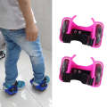 1 Pair Children Roller Skates Accessories Adjustable Three-color Luminous Wheel(Pink)