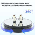 25cm Adjustable Speed Electric Rotating Display Stand Video Shooting Props Turntable(White Mirror)