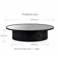 20cmTwo-Way Turntable Display Stand Video Shooting Props Turntable(White Bottom Black Velvet)