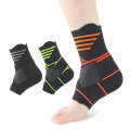 Nylon Sports Compression Striped Bandage Ankle Support, Specification: M(Gray Stripes)