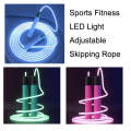 Sports Fitness LED Light Adjustable Skipping Rope(Pink)