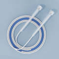 Children Speed Skipping Sports Rope, Style: 2 Sections 2.4m (White Blue)
