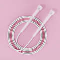 Children Speed Skipping Sports Rope, Style: 2 Sections 2.4m (White Pink)