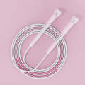 Children Speed Skipping Sports Rope, Style: 3 Sections 2.4m (White Pink)