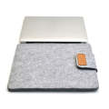 Vertical Felt Laptop Bag Tablet Sleeve Bag, Size: 14 Inch(Light Grey)