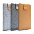 Vertical Felt Laptop Bag Tablet Sleeve Bag, Size: 15 Inch(Light Grey)