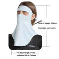 GOLOVEJOY Summer Ice Silk Sunscreen Face Shield  Ladies Outdoor Neck Protection Veil(Blue)