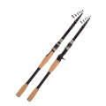 Telescopic Carbon Lure Rod Short Section Fishing Casting Rod, Length: 1.8m(Curved Handle)