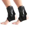 Compression Fixed Plastic Sheet Support Strap Ankle Protector, Size: M (Black)