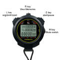 YS Stopwatch Timer Training Fitness Competition Stopwatch, Style: YS-730 30 Memories(Black)