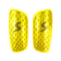 TPR Honeycomb Transparent Leg Protection Plug Board Football Protection Gear(Yellow S)
